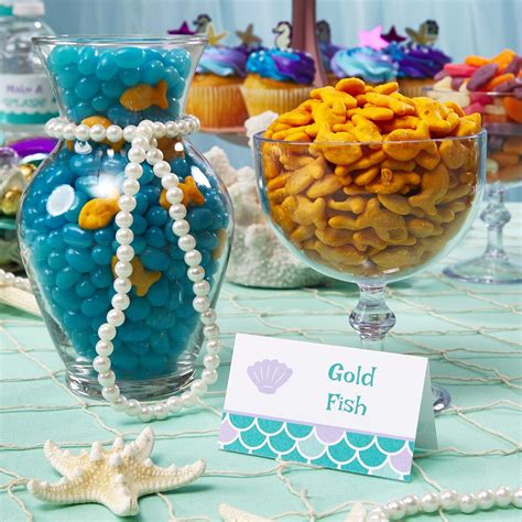 How To Set Up A Beautiful Mermaid Party Mermaid Party Food Mermaid