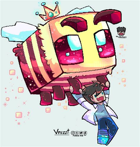Queen Bee By Vruzzt On Deviantart Minecraft Drawings Minecraft Anime