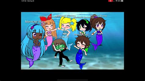 Ppg In Gacha Club Mermaids One Merman And One Scuba Diver Youtube