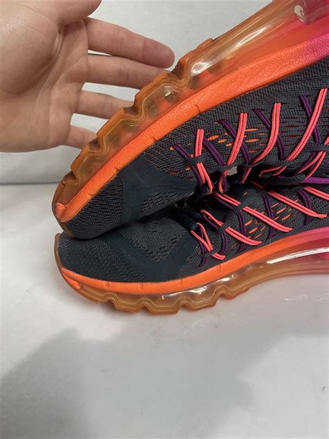Nike Air Max Shoes 7 Youth 2015 Gs Black Pink Orange 705458 001 Running