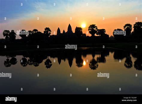 Sunrise At Angkor Wat Temple Cambodia Asia Unesco Stock Photo Alamy