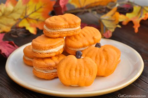 pumpkin macarons recipe tutorial  printable template