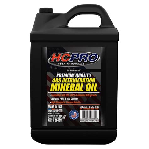 Hcpro 4gs Refrigeration Mineral Oil Gallon 128oz Supplies Plus Store