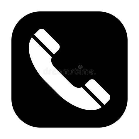 Phone Black Icon Call Symbol Isolated On White In Vector Stock Vector