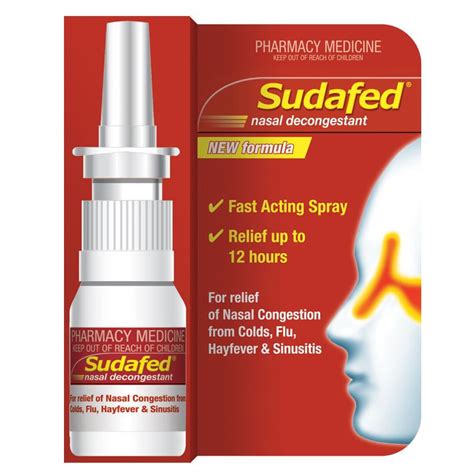 Sudafed Nasal Decongestant Spray 20ml Chemist By Mail Maroubra