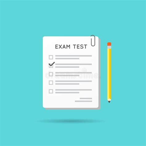 Vector Test Or Exam Icon Can Be Used As Logo Stock Vector