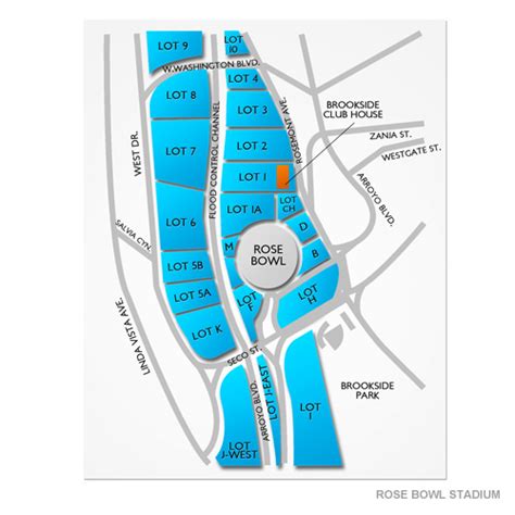 Rose Bowl Stadium Parking Rose Bowl Stadium Parking Map Vivid Seats