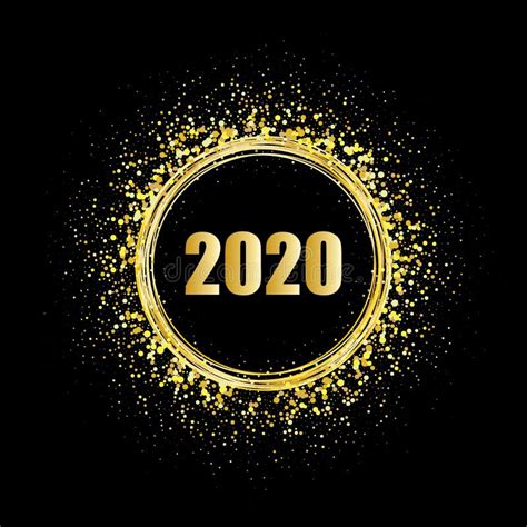 Gold Glitters Gold Circle Beautiful Design Element Frame 2020 New
