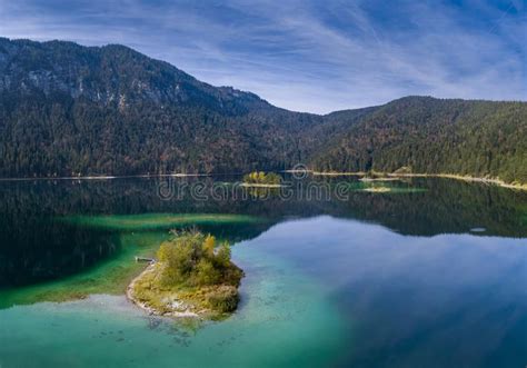 Eibsee Lake Near Grainau Bavaria Germany Stock Image Image Of