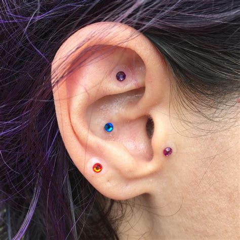 Chakra Colored Swarovski Crystal Ear Pellets
