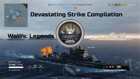 World Of Warships Legends Devastating Strike Compilation Youtube