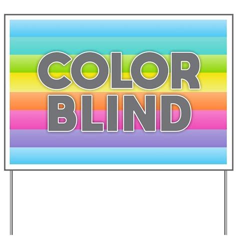 Colorblind Rainbow Yard Sign By Daleprestondesign Cafepress
