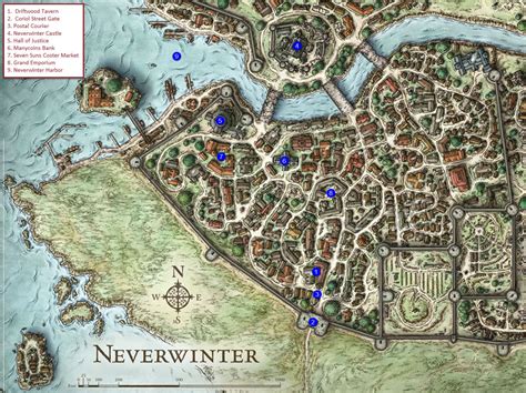 Neverwinter Protectorsenclave Fantasy City Map Fantasy Map