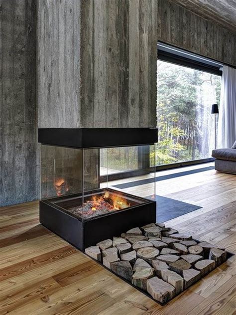 Gorgeous Glass Fireplaces For The Living Room