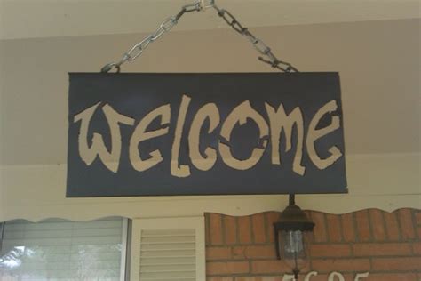 Hanging Welcome Sign Approximately 13 In Long By 6 In By