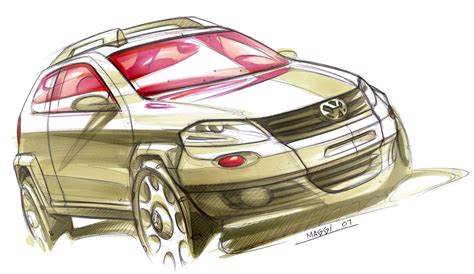 vw design sketch by rodrigo maggi car body design