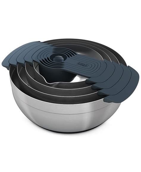 Joseph Joseph 100 Collection Nesting Steel Bowls And Measuring Cup Set