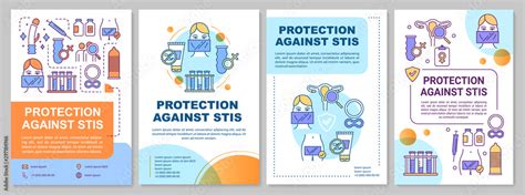 protection against stis brochure template disease prevention flyer booklet leaflet print