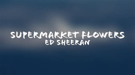 Ed Sheeran Supermarket Flowers Lyrics Terjemahan Indonesia Youtube