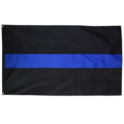 In The Breeze Thin Blue Line Flag 3 By 5 Foot Grommet Flag With Sewn