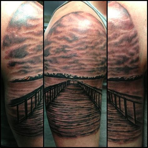 Tattoo Of Pier On Lake Tahoe By Russell Fortier Lucky 7 Tattoo