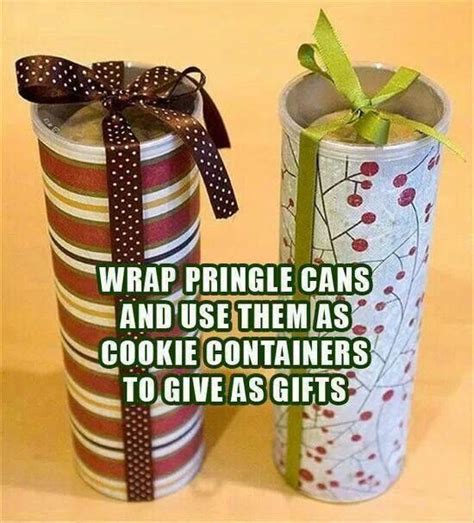 Wrap Pringle Cans For Cookies Diy Christmas Ts All Things Christmas