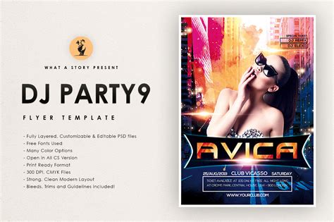 Dj Party 9 ~ Invitation Templates ~ Creative Market