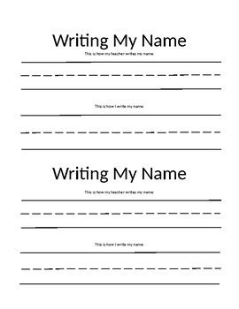With this worksheet, kids will practice their writing abilities. Writing name practice by Princess Preschool | Teachers Pay ...