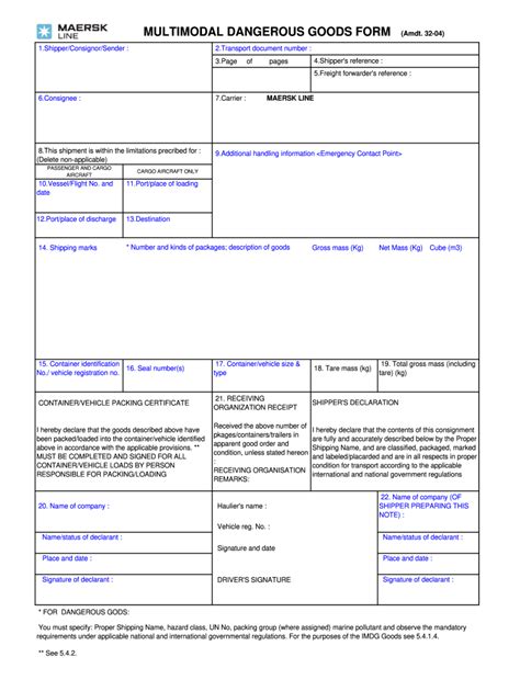 Imo Dangerous Goods Declaration Excel 2012 2024 Form Vrogue Co