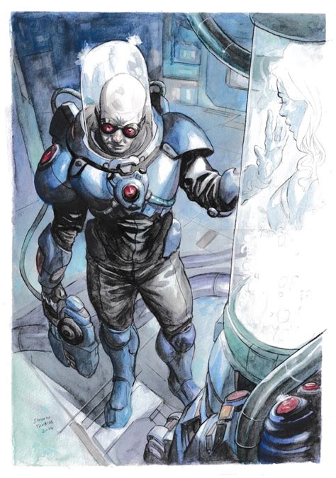 Mr Freeze And Nora Colored Sketch By Eduardo Pansica In Yuang Lees Mr