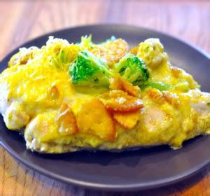 Combine soup mixture, chicken, and broccoli, in a large bowl, stir until coated well. Cracker Barrel Broccoli Cheddar Chicken Recipe Video by ...