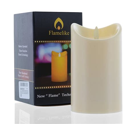Flamelike Candles Flameless Candle With Timer Non Wax Unscented Led