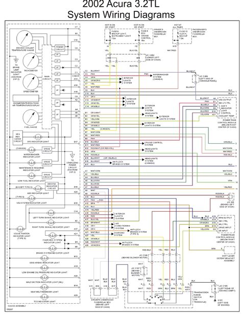 The compact car acura rsx was produced from 2002 to 2006. 2002 Acura 3.2TL System Wiring Diagrams part 1 | Schematic ...