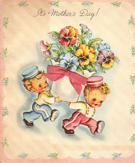 Mothers Day Vintage Greeting Card Paper Greeting Cards