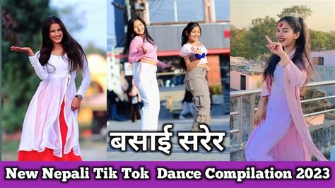 बसाई सरेर new nepali tik tok dance compilation 2023 🔥 youtube