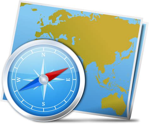 Map And Compass Openclipart