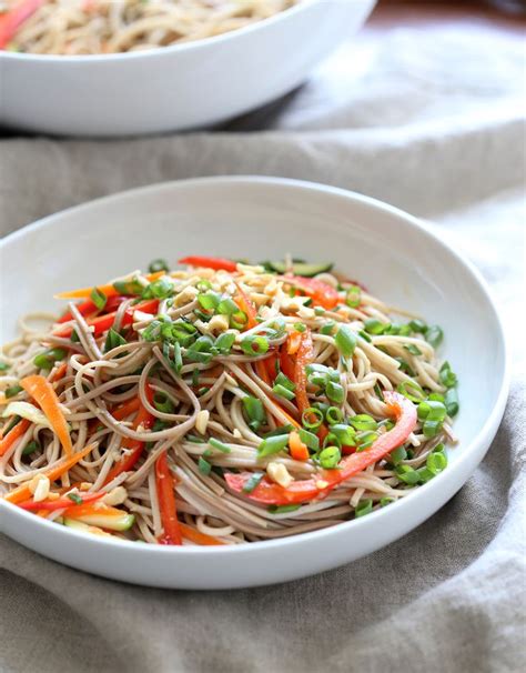 Cold Soba Noodle Salad Recipe With Sesame Ginger Dressing Vegan Richa