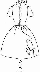 Coloring Pages 50s Skirt Poodle Getcolorings Printable Print Getdrawings Color sketch template