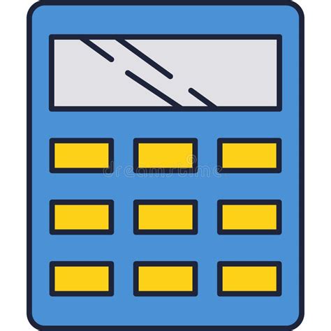 Flat Calculator Vector Icon Isolated Web Design Stock Illustration