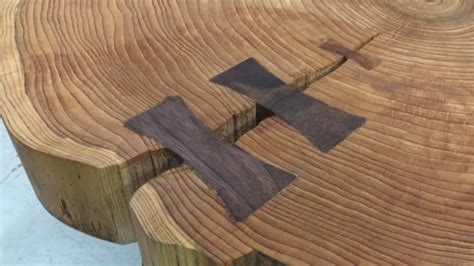 How To Do A Inlay Butterly Bow Tie Wood Joint On A Live Edge Wood