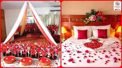 20 Romantic First Night Bed Room Decor Ideas Suhagraat Wedding