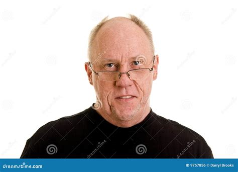 Older Bald Guy In Black Smiling At Camera Stock Photo Image Of Bald