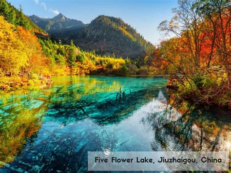 Chinas Stunningly Beautiful Five Flower Lake Is Located Within