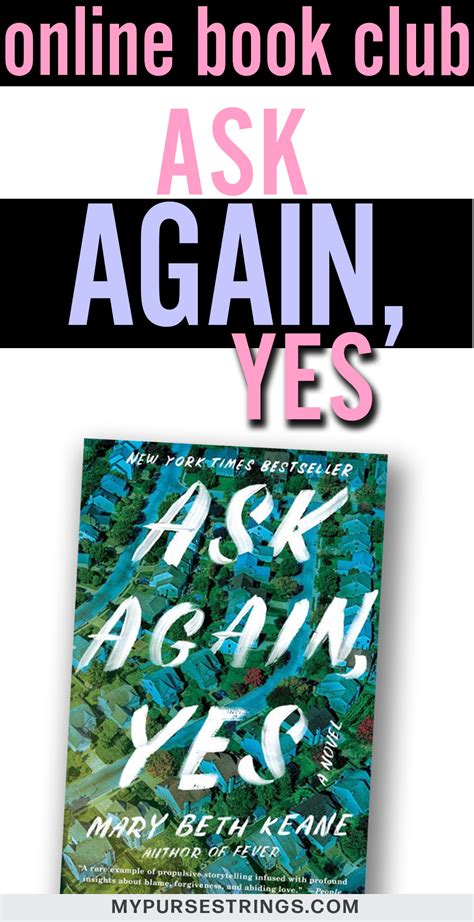 Read full book ask again, yes online free. Ask Again, Yes: Book Club Questions (With images) | Online ...