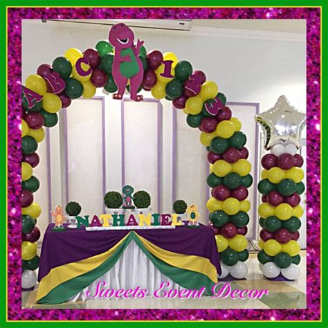 Pin On Barney Theme Decoration By Sweets Event Decor