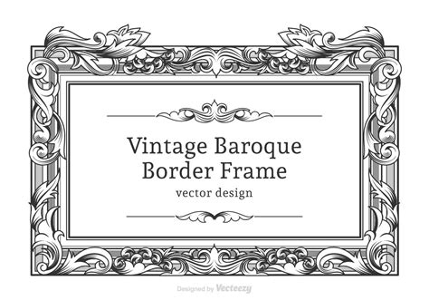 Vector Baroque Border Frame 130386 Vector Art At Vecteezy