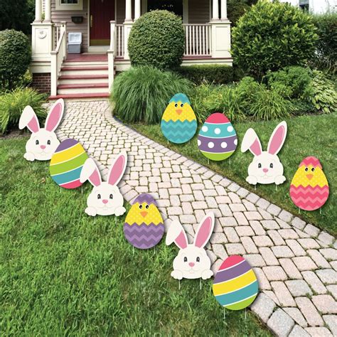 Easter Bunny And Egg Yard Decorations Outdoor Easter Lawn Etsy
