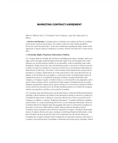 Free Marketing Agency Contract And Agreement Template Bonsai