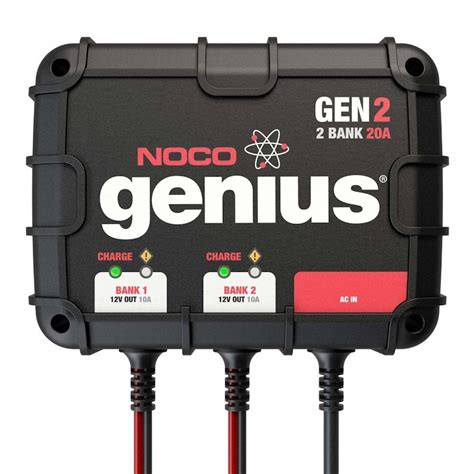Noco Genius Gen2 2 Bank Marine Battery Charger Noco Gen2