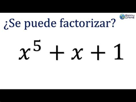 Factorización polinomio grado 5 CASOS COMBINADOS YouTube